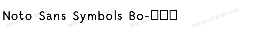 Noto Sans Symbols Bo字体转换